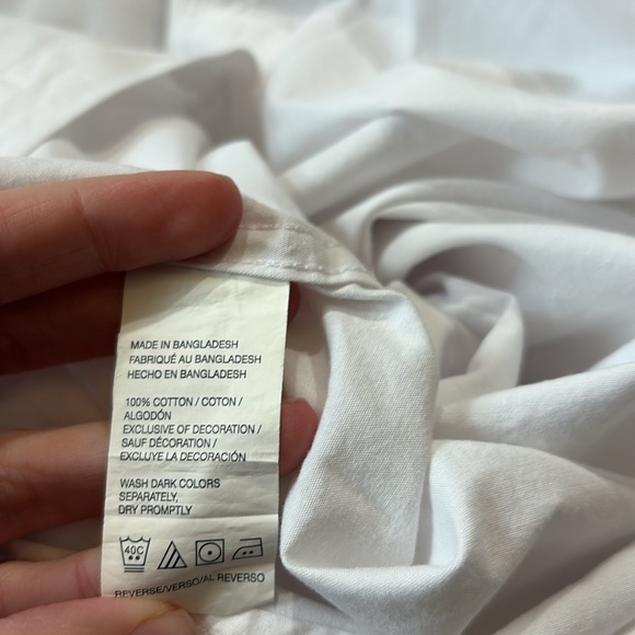 IZOD Cotton White Pocket Long Sleeve Button Down Shirt sz 4XLT - Picture 10 of 11